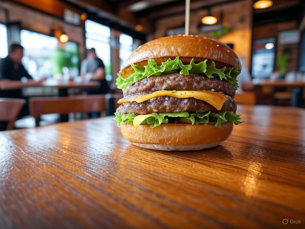 Gros plan sur un burger